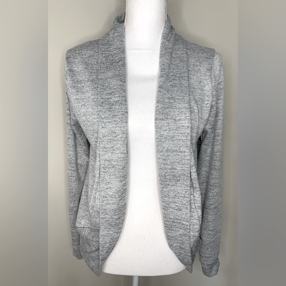 Blushed Sweaters - Blushed Women Open Front Cardigan Sweater Heathered Gray Size Medium